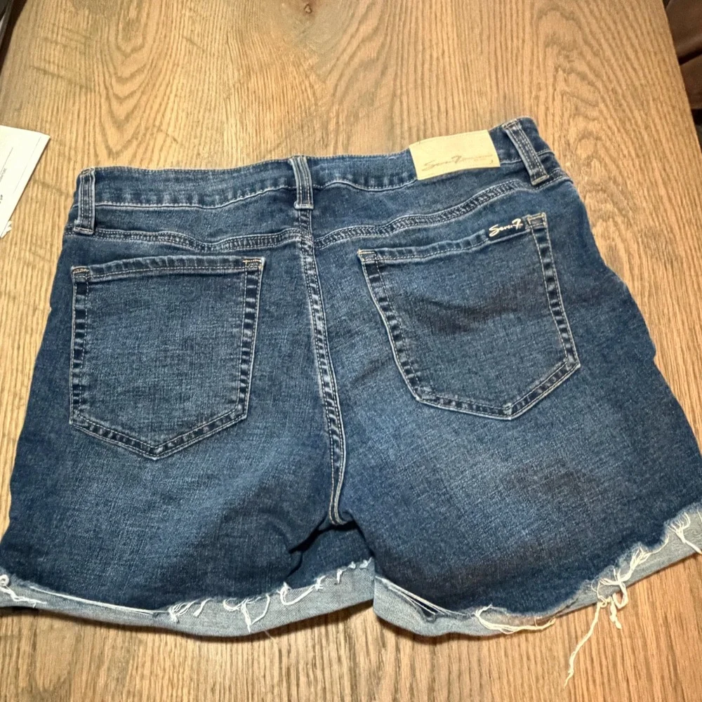 Seven7 Dark Blue Denim Shorts